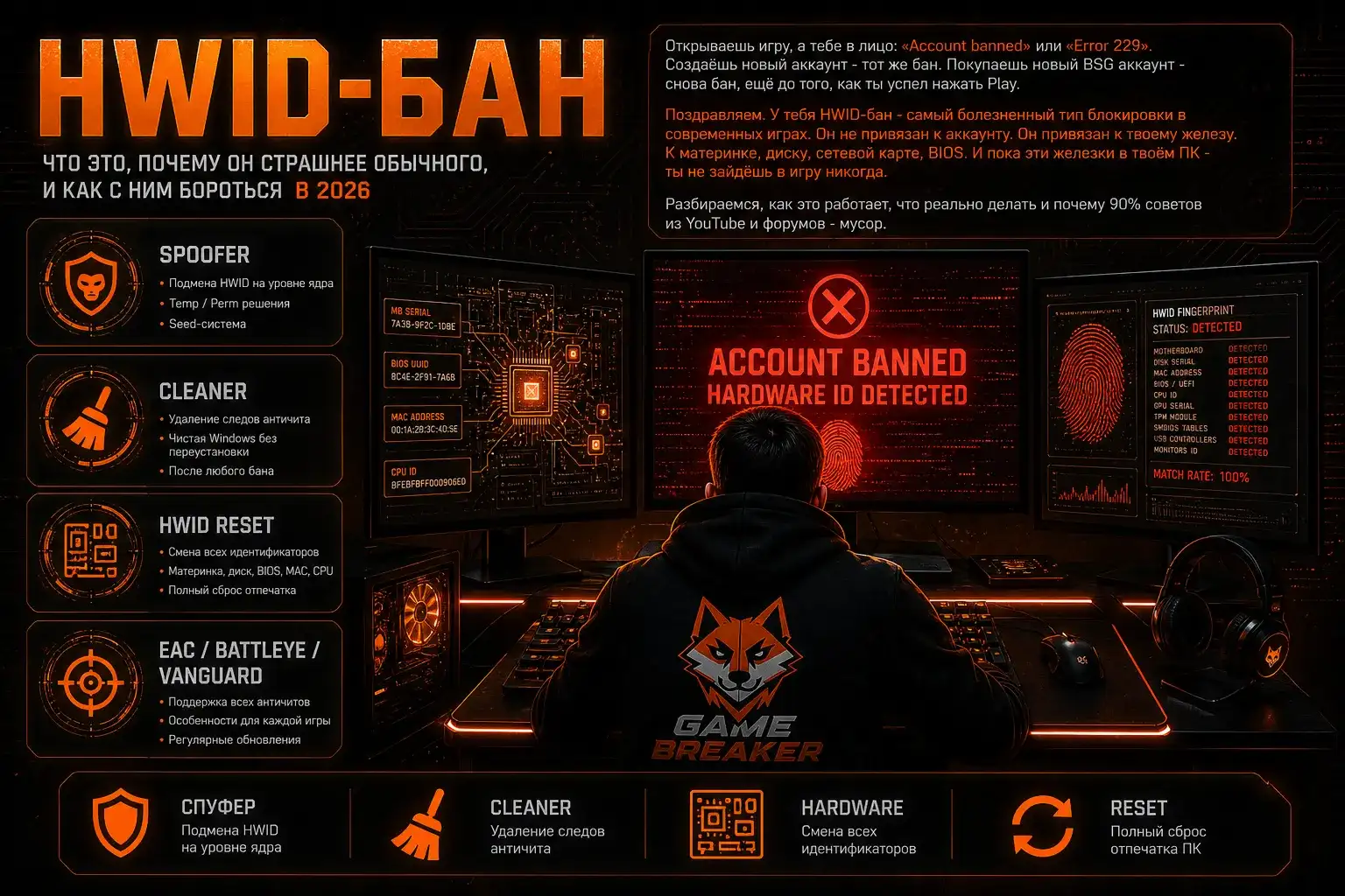 HWID-бан в 2026: что это, почему он опаснее обычного и как с ним бороться