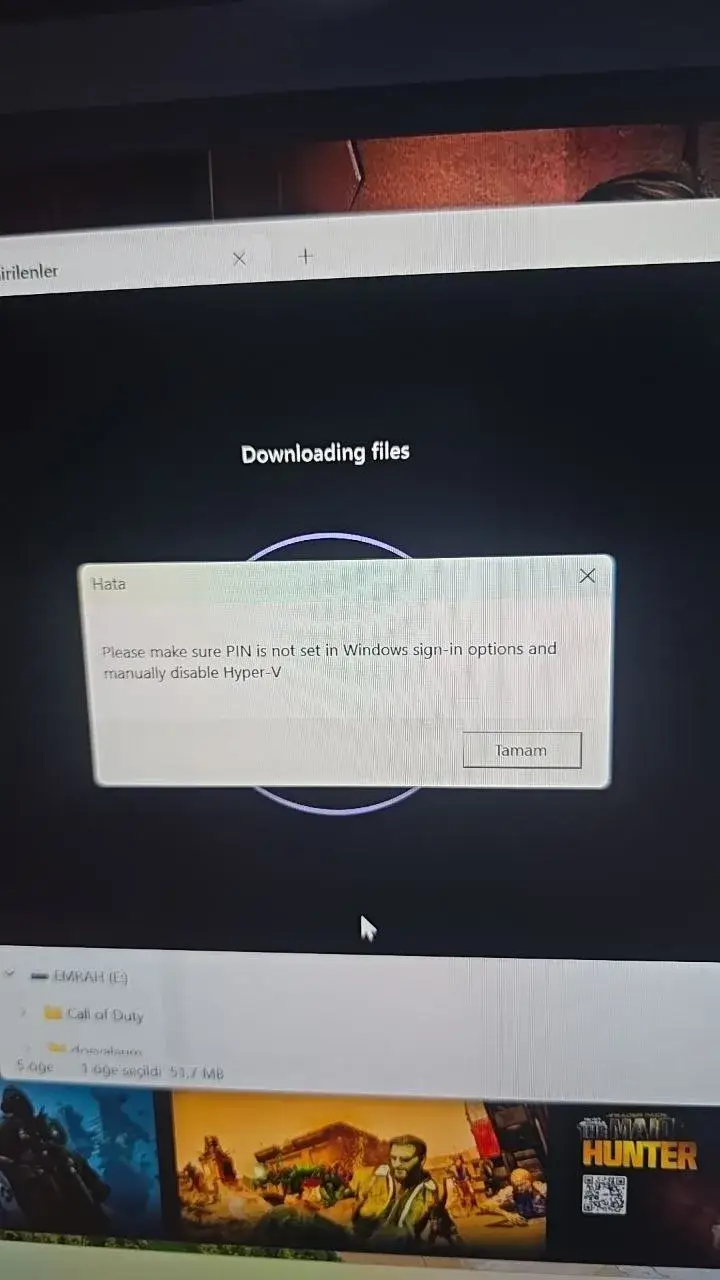 Please make sure PIN is not set in Windows sign-in options and manually disable Hyper-V